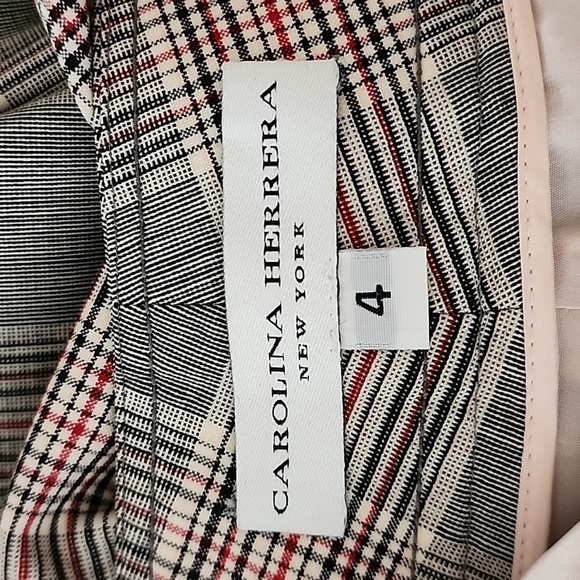 Carolina Herrera New York Lightweight Stretch Wool Plaid Bermuda Shorts - Picture 10 of 13